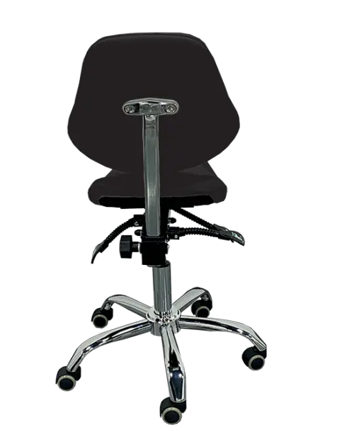 SADDLE 21, pracovní židle sedlová, ekokůže černá